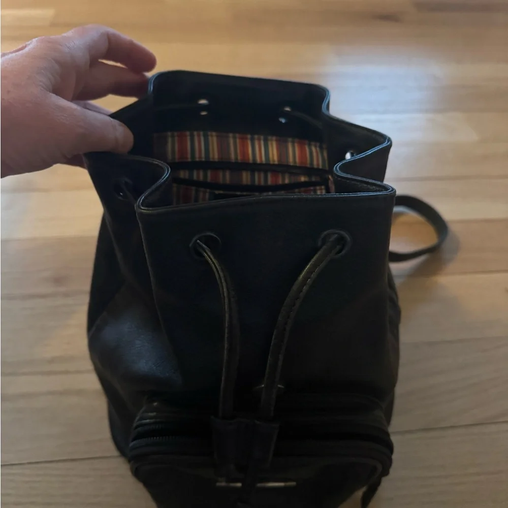 Harley-Davidson Black Leather Mini Backpack